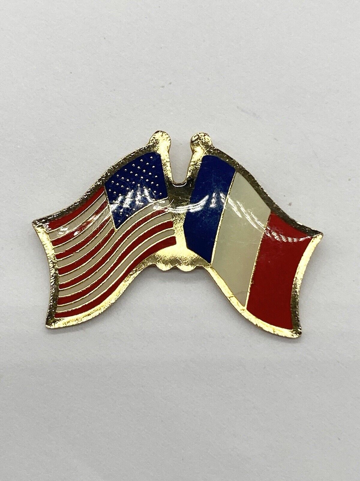 Vintage US United States America & France Friendship Flag