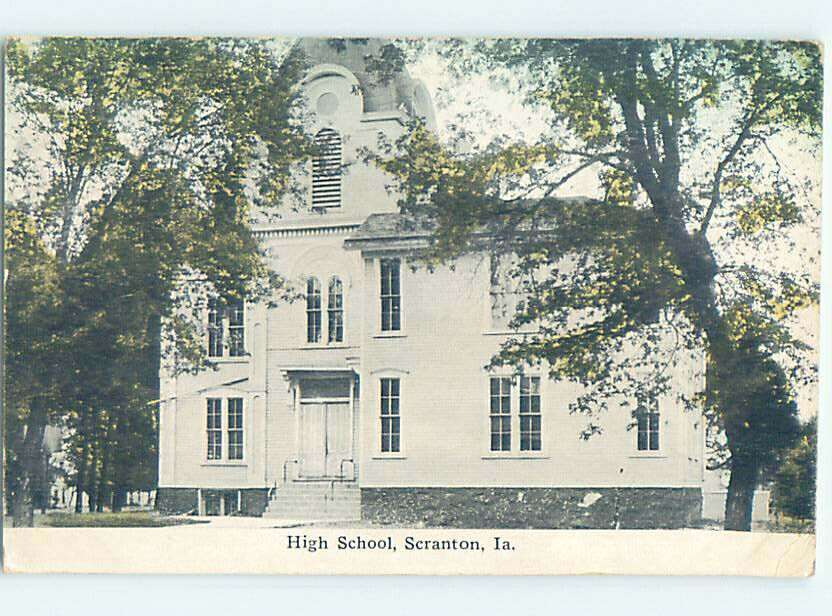 Pre-Chrome HIGH SCHOOL Scranton - Near Glidden & Jefferson & Carroll IA AG6792