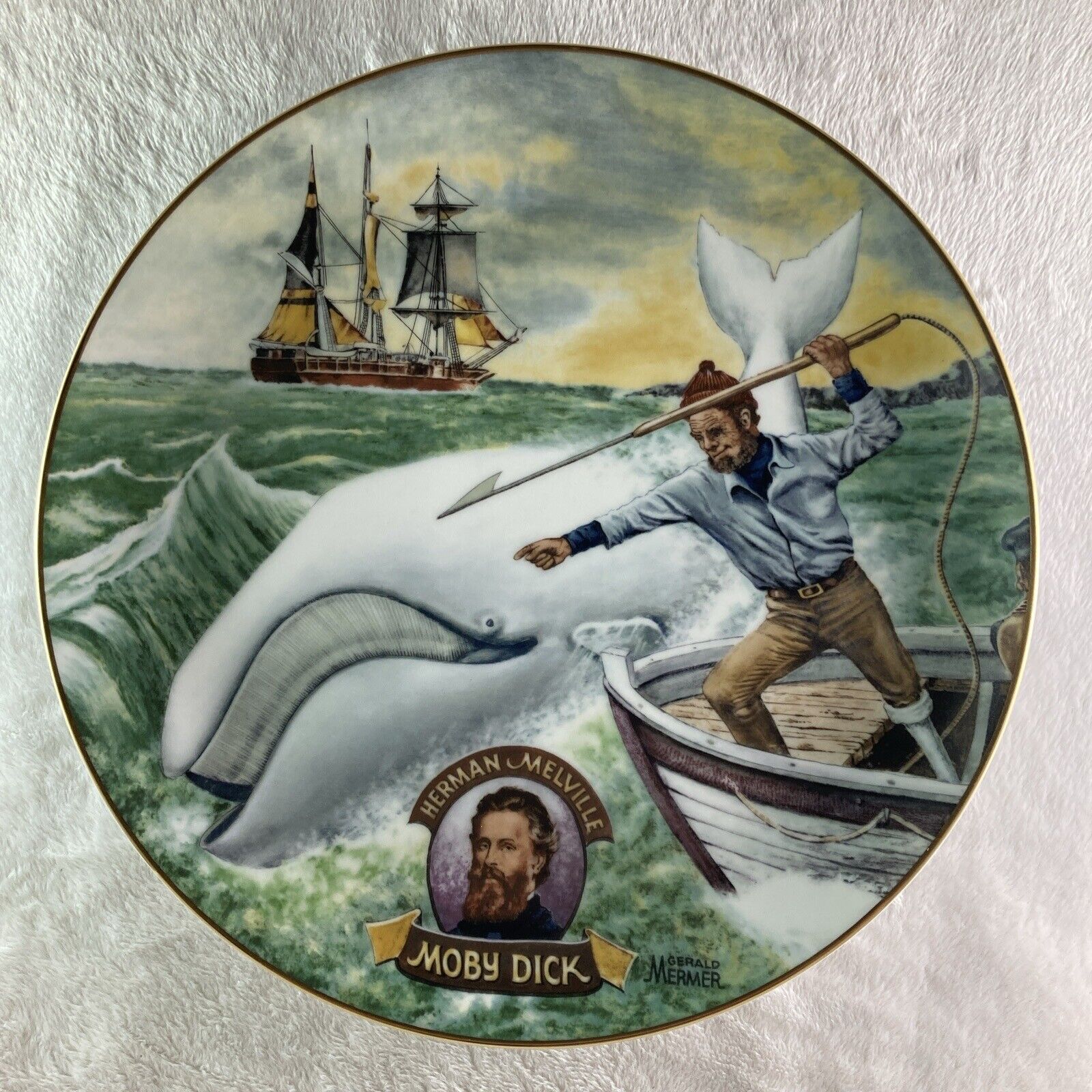 MOBY DICK Plate lV American Classics Herman Melville Gerald Mermer Ahab Whale