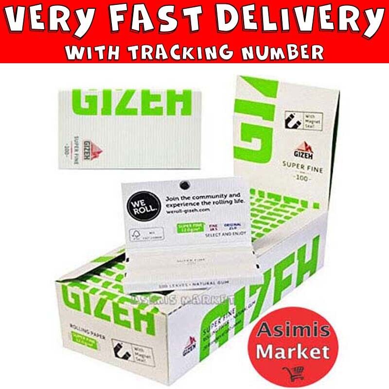 Gizeh Super Fine With Magnet Rolling Papers Full Box 20Packs x100 Sheets Regular