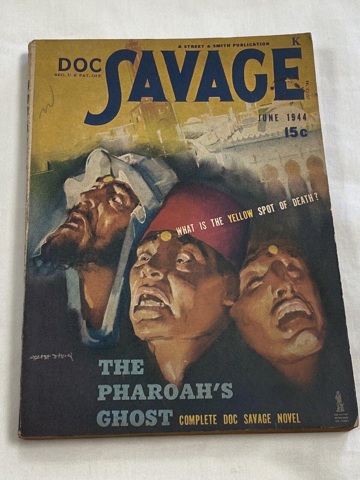 Original Doc Savage June 1944 Pulp Magazine “The Pharaohs Ghost” Volume 23 # 4