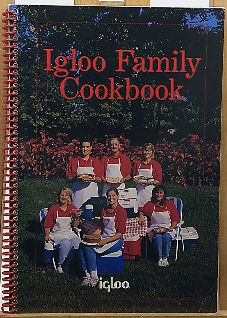 Vintage 1995 Igloo Family Cookbook Spiral Bound Recipes Cooler Houston Texas TX
