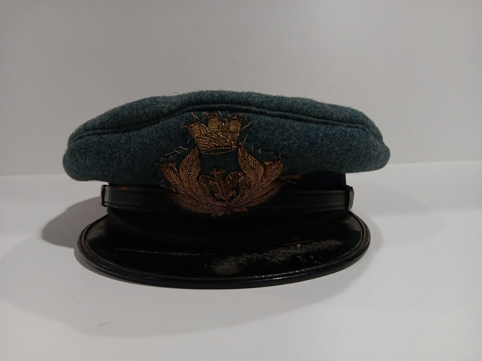 Vintage 1960s-70s Italian Air Force Military Officer Hat Cap Italy Aeronautica