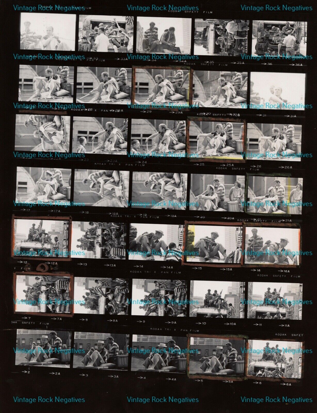KEN KESEY + MERRY PRANKSTERS Contact Sheet \'64 NYC PRO ARCHIVAL PRINT (11\