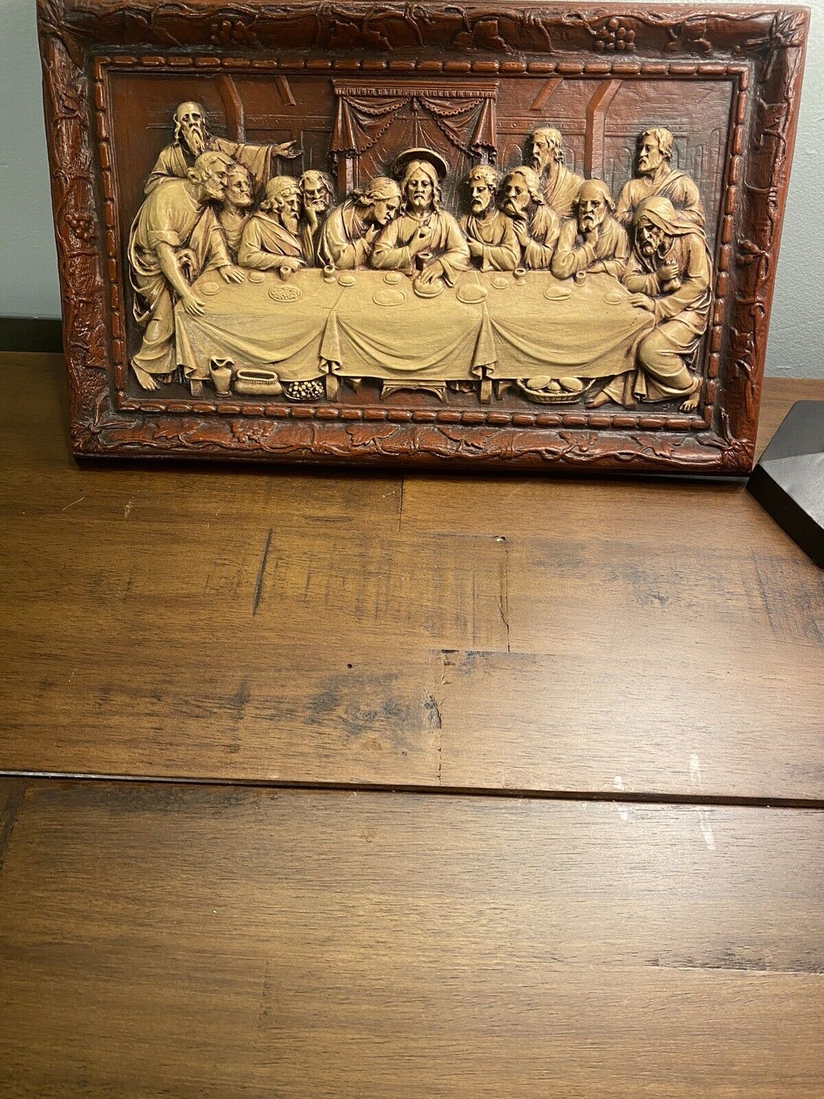 Vintage “Last Supper” Resin Carving