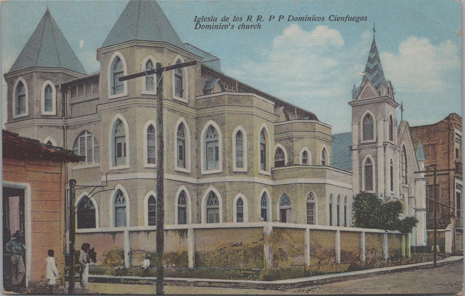 Postcard Iglesia de los RP PP Dominicos Cienfuegos Dominico\'s Church Cuba 