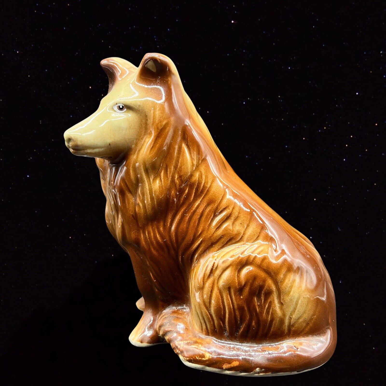 Vintage Ceramic Retriever Figurine Dog Handcrafted Collectibles Brazil 6”T