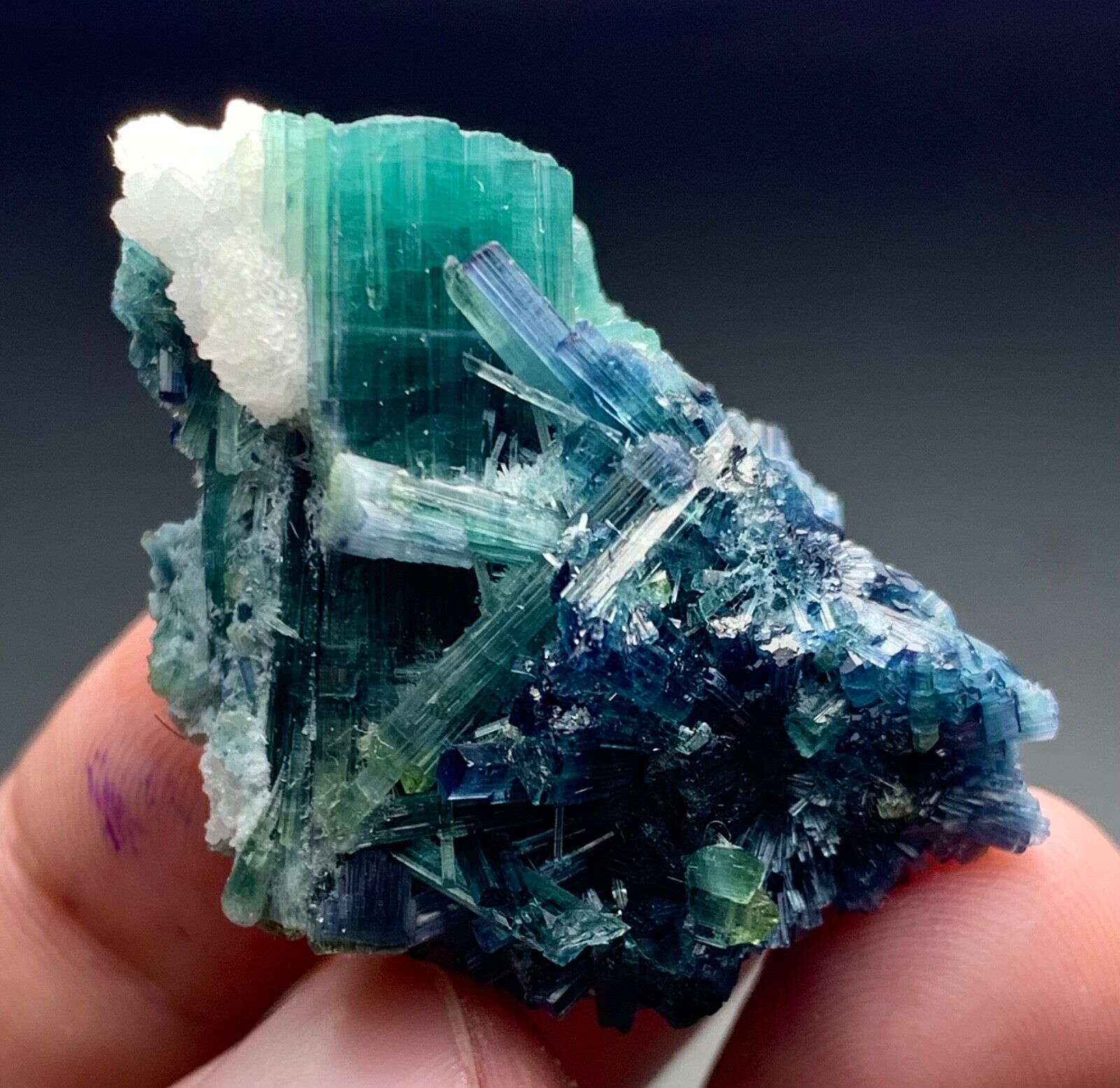 130 Carat Indicolite Tourmaline Crystal Specimen From Afghanistan