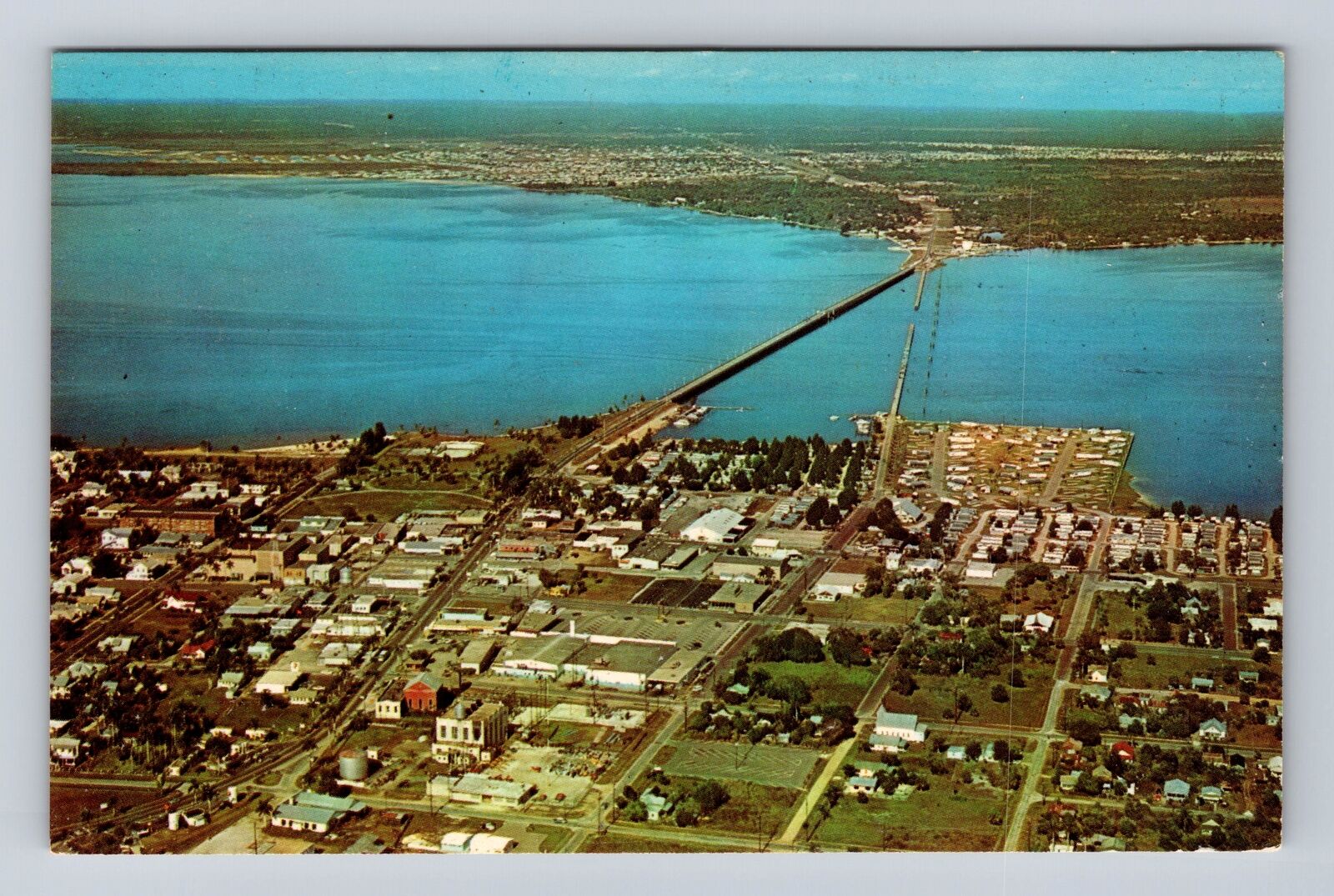 Punta Gorda FL-Florida, City of Punta Gorda, Peace River, Vintage Postcard