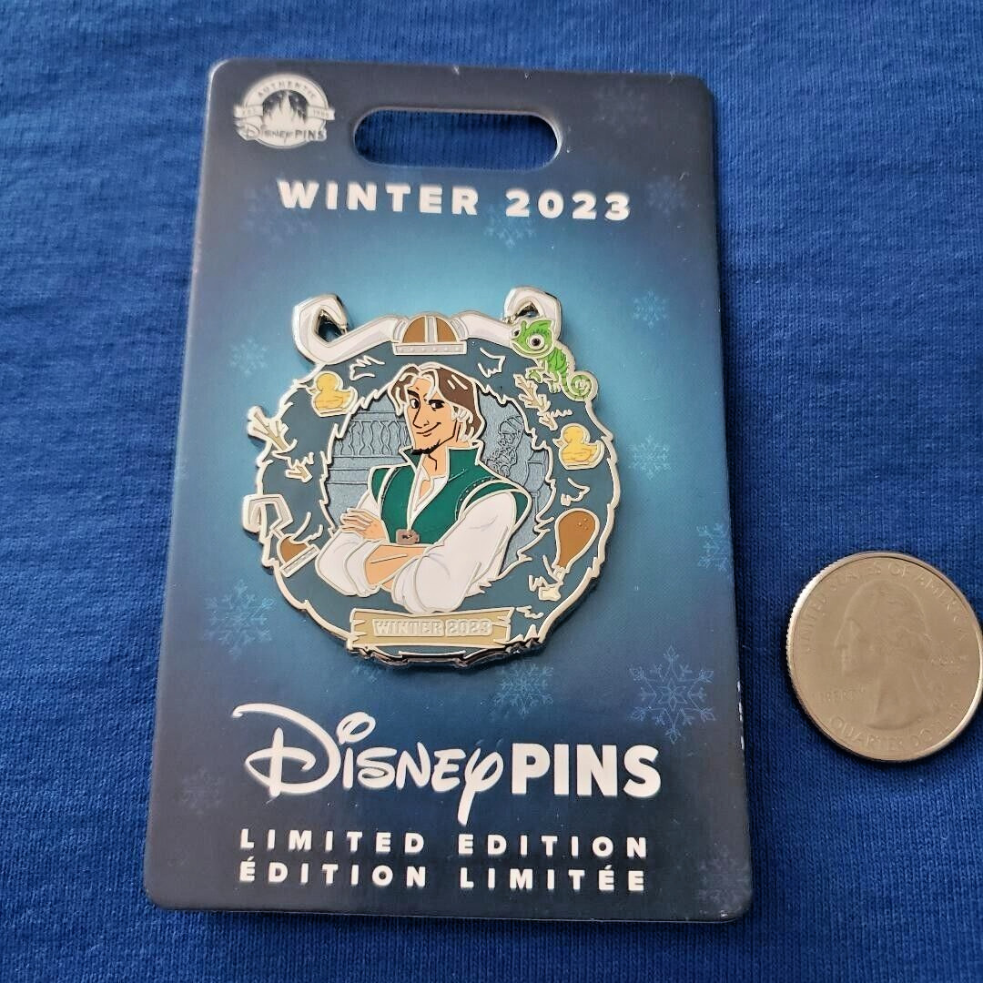 2023 Disney Parks Winter Tangled Flynn Rider Pascal Snuggly Duckling LE Pin