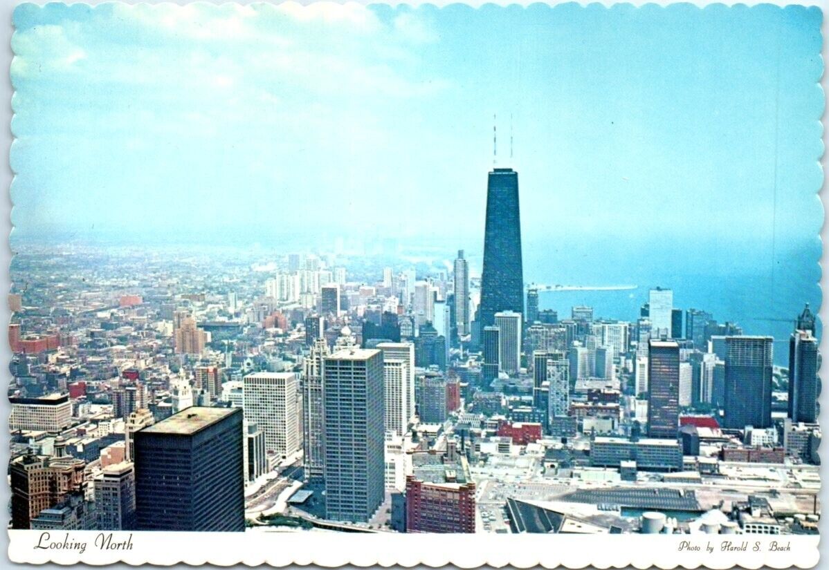 Postcard - Looking North - Chicago, Illinois