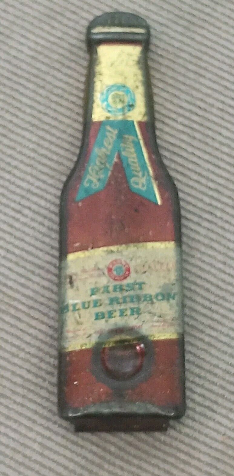 1940\'s Pabst Blue Ribbon Beer Bottle Opener Bottle Shaped Opener