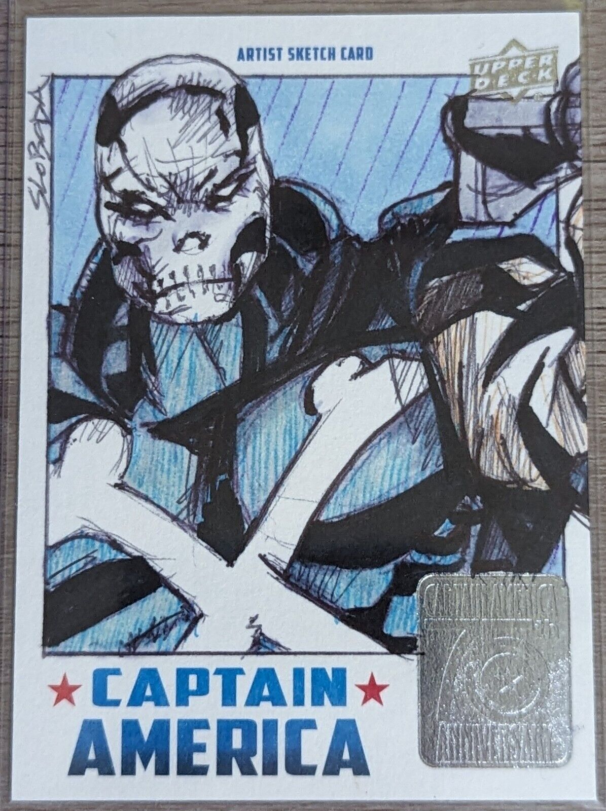2016 Upper Deck Captain America 75th Anniversary Sketch Card Crossbones 1/1