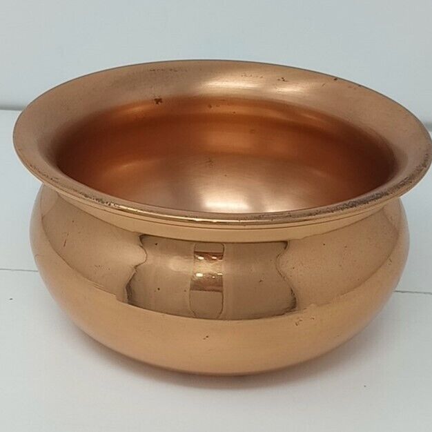 Vintage Solid Copper Bowl/ Pot by CG (Copper Guild)