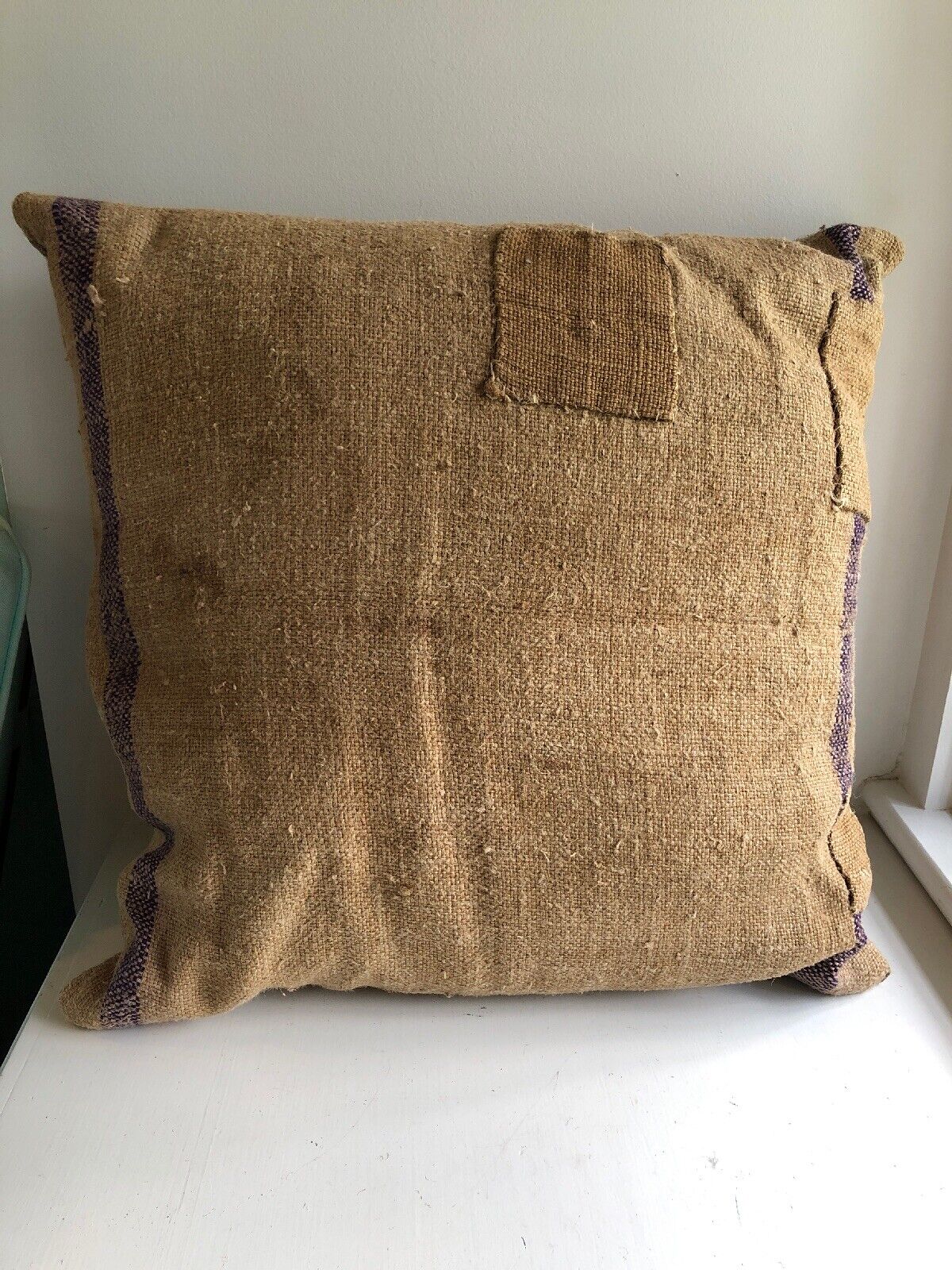 Authentic Italian Grain Sack Pillow, 19”x19”