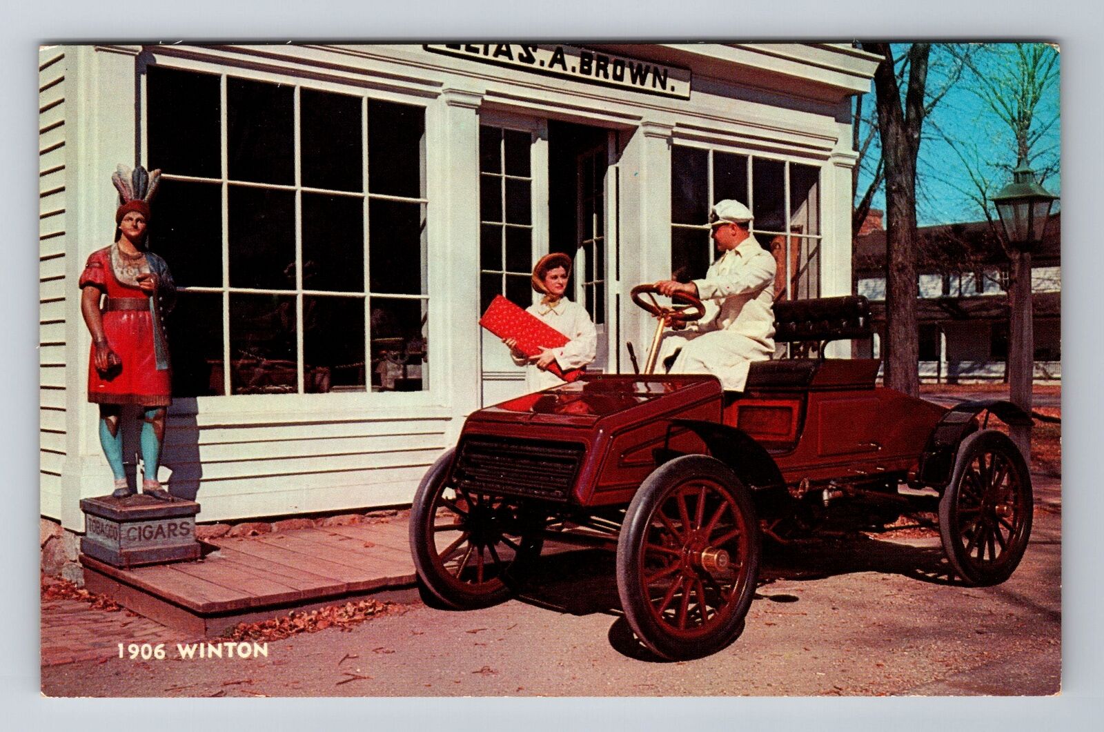 1906 Winton, Cars, Transportation, Antique Vintage Souvenir Postcard