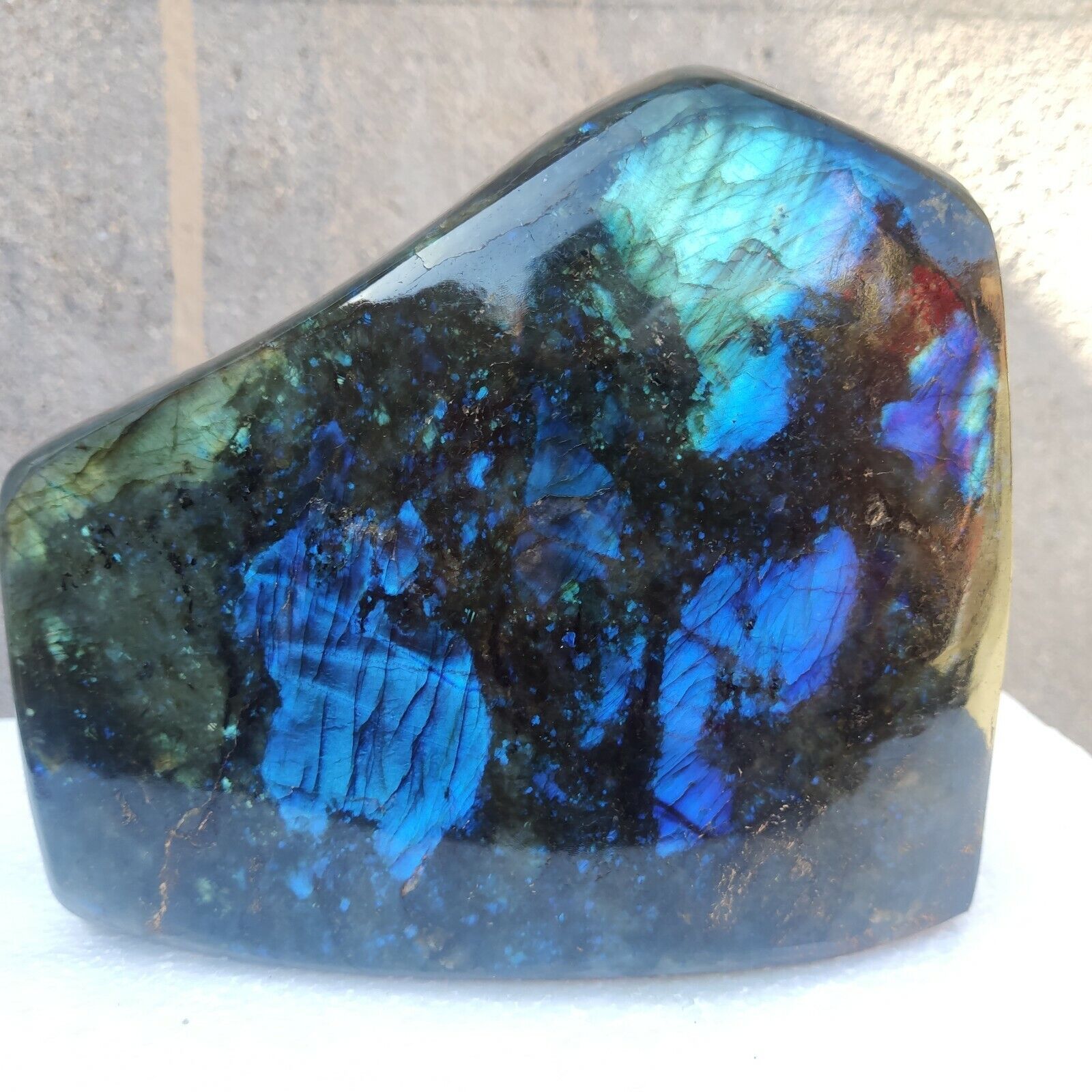 8.3LB Rainbow！！ Natural Labradorite Crystal Rough Polished From Madagascar I617