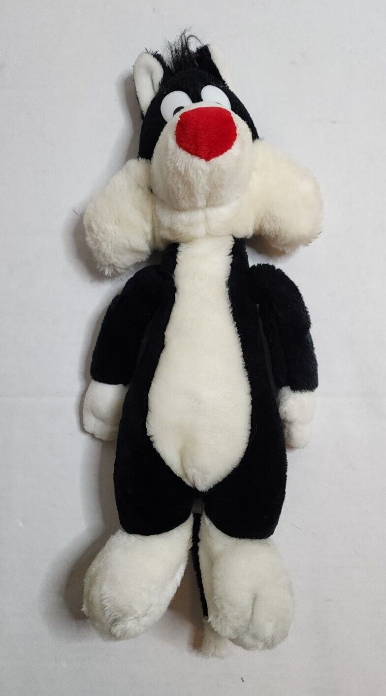 Vintage Warner Bros 1990 Sylvester Plush Stuffed Animal 