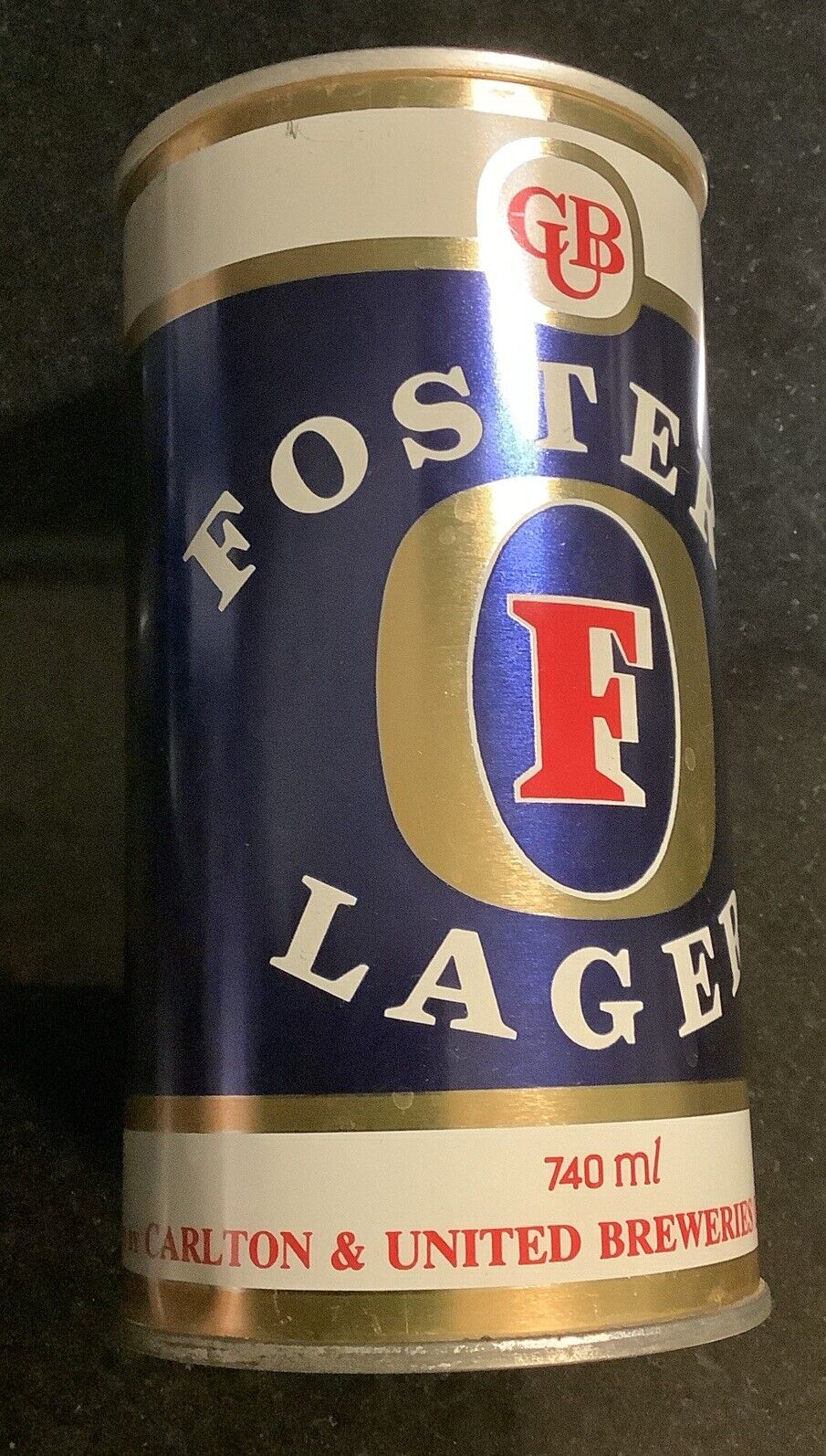 Foster’s Lager Beer Can. 740ml. Australia. Straight Steel.