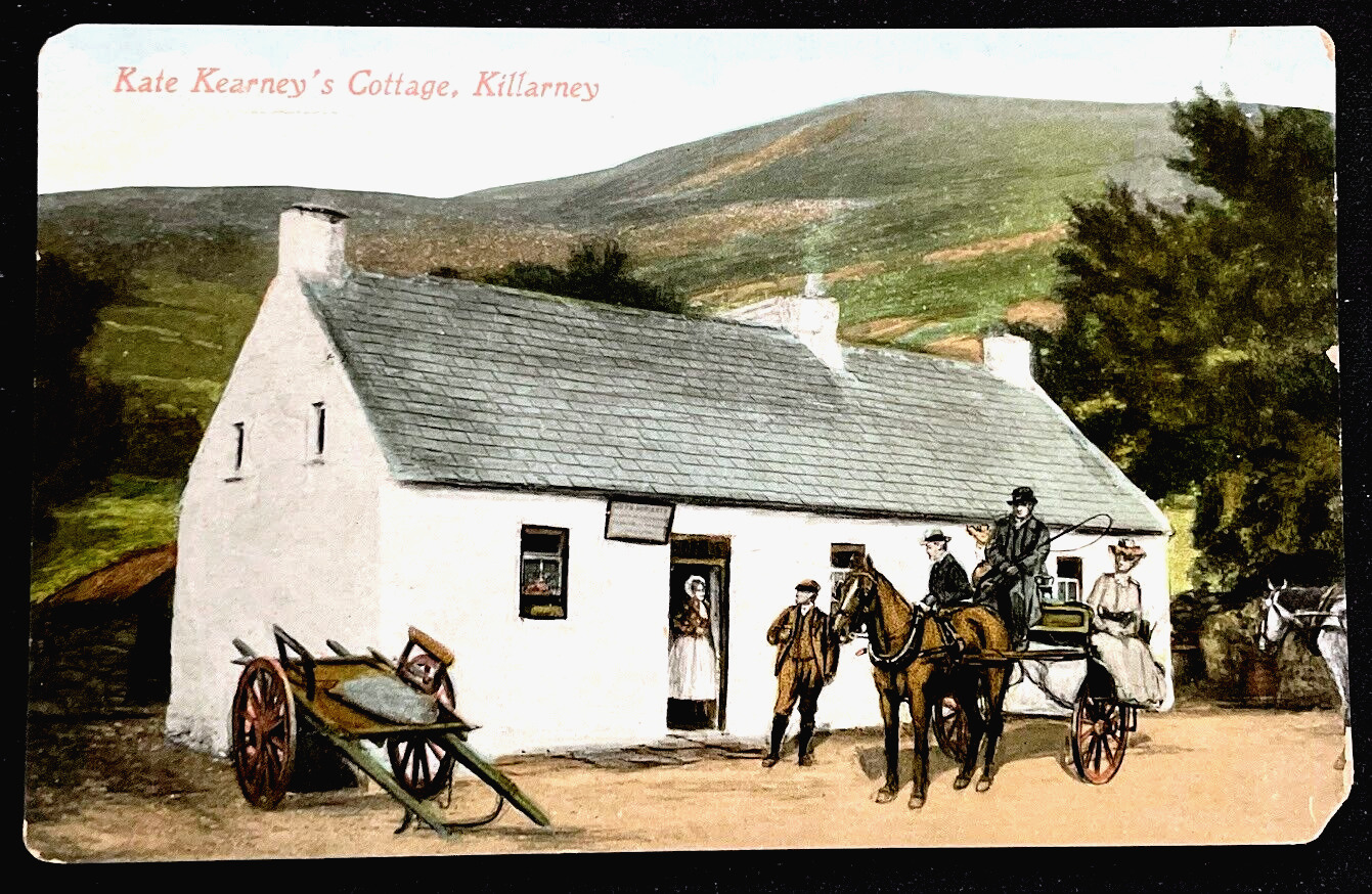Antique Unused Foreign Postcard Kate Kearney\'s Cottage Killarney Ireland