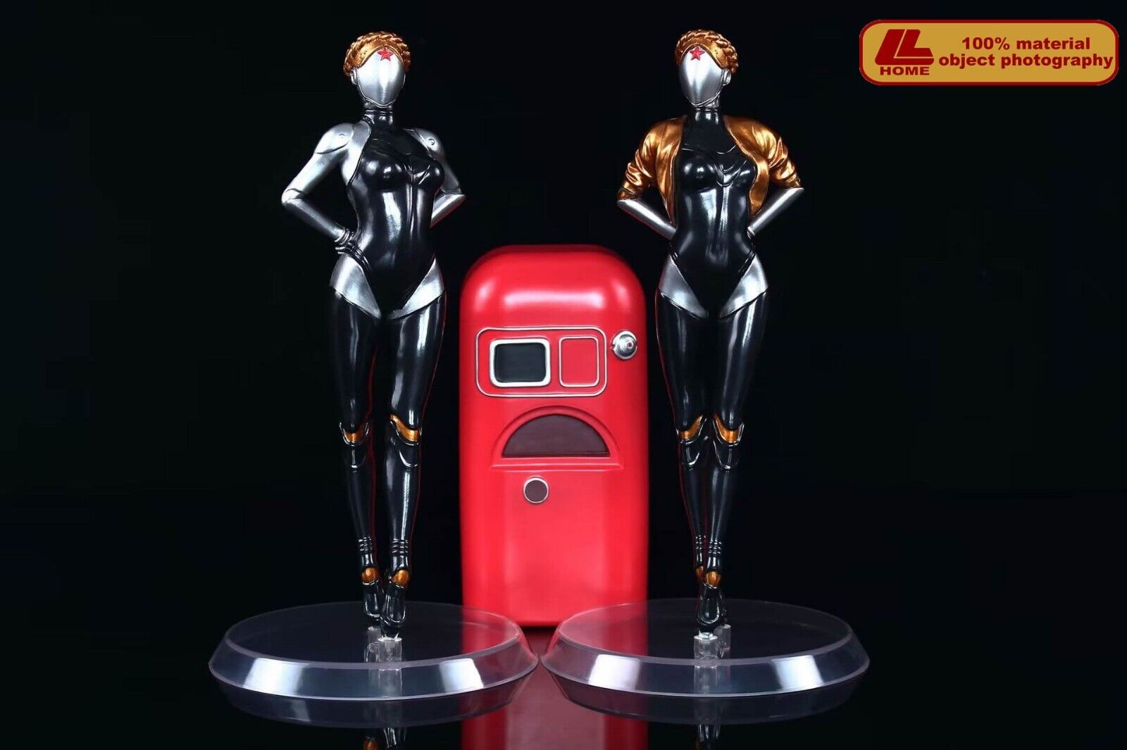 Hot Game Character Dancing Robots Red Fridge Figure Statue Toy Gift