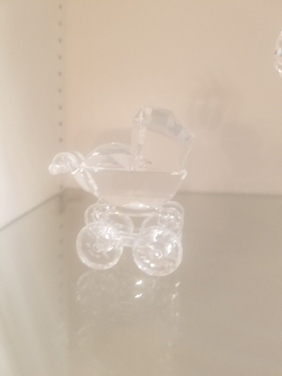 Swarovski Clear Crystal Figurine of a Baby Carriage with box