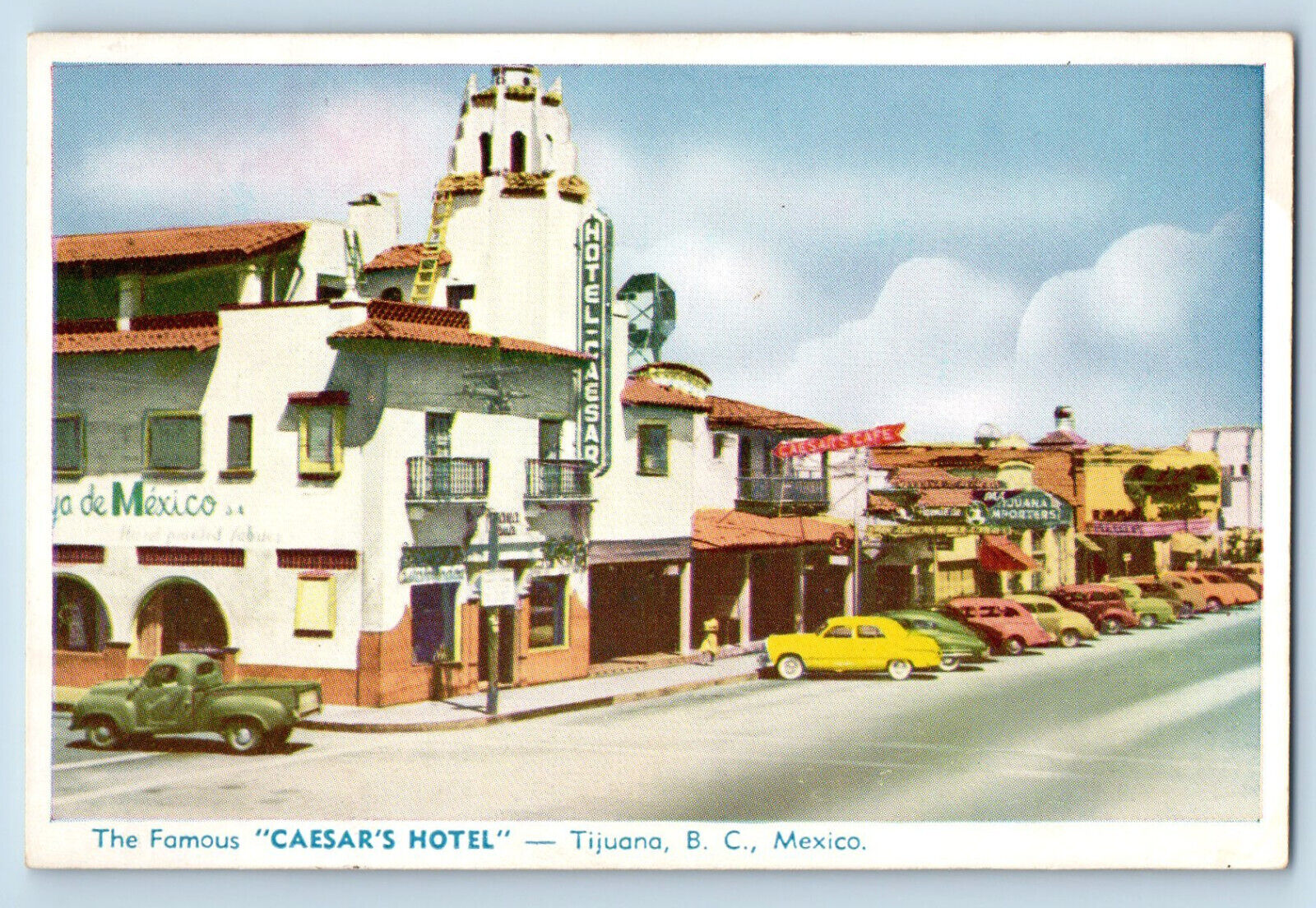Tijuana Baja California Mexico Postcard Caesar\'s Hotel c1920\'s Antique