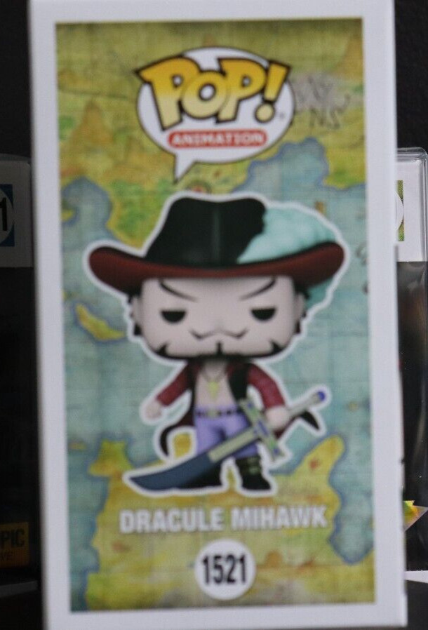 One Piece Dracule Mihawk Funko Shop Exclusive W/ .50mm Protector MINT