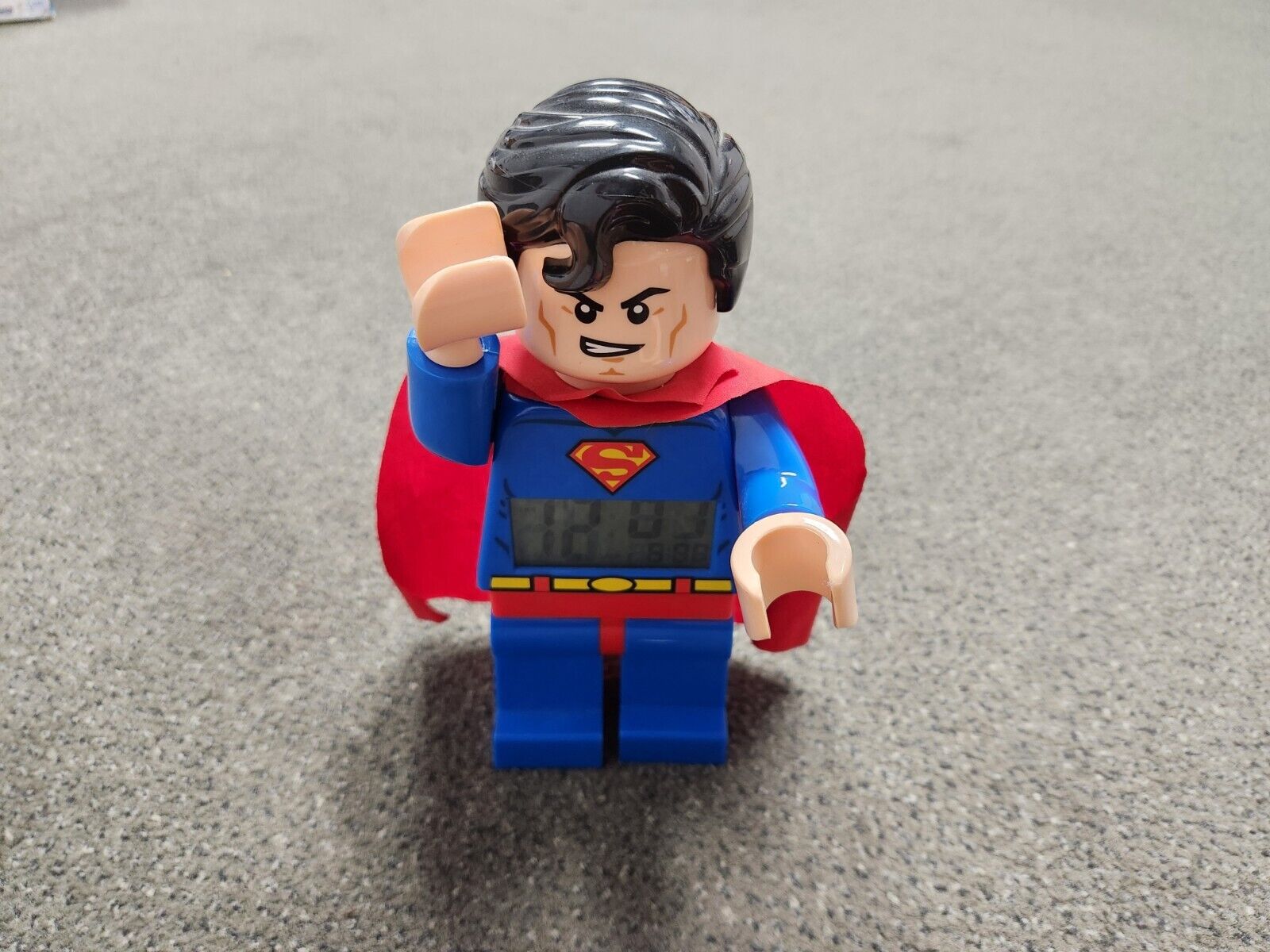 Lego Superman Digital Alarm Clock DC Comics Super Heroes Minifigure Tested Works