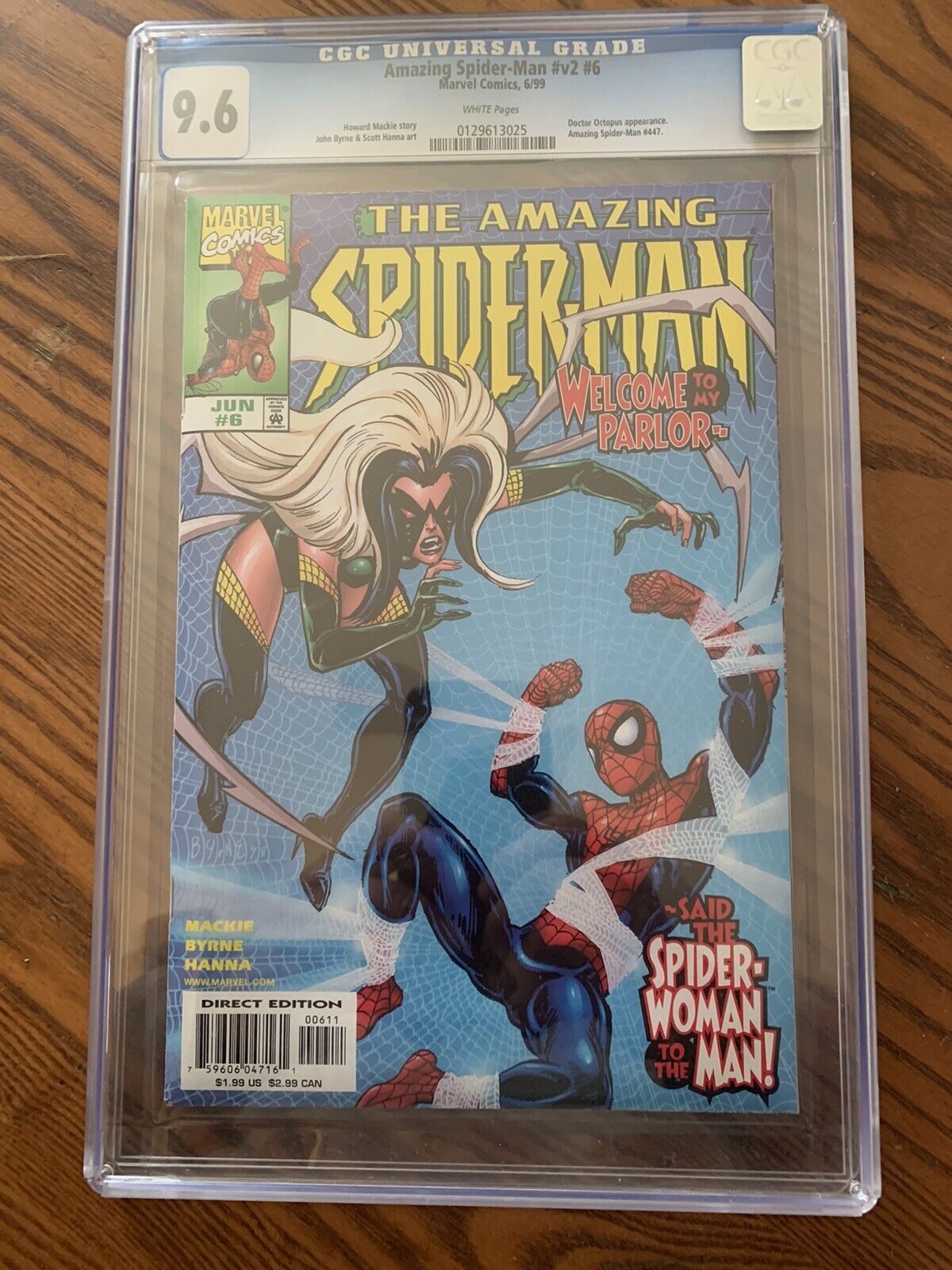 1999 Amazing Spider-Man V2 #6 Legacy #447 Madame Web Cover NEWSSTAND CGC 9.6 WP