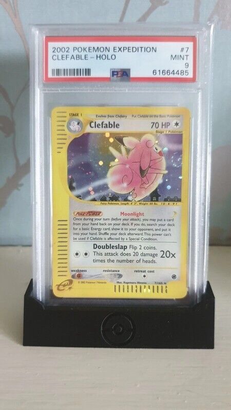POKEMON CARD 2002 EXPEDITION CLEFABLE HOLO #7/165 GRADED PSA 9
