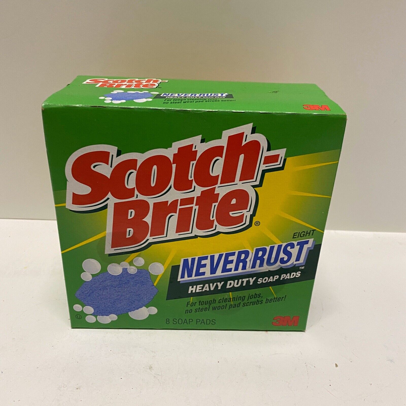 Scotch Brite Never Rust Heavy Duty Soap Pads 8 Count New Rare and Discontinued