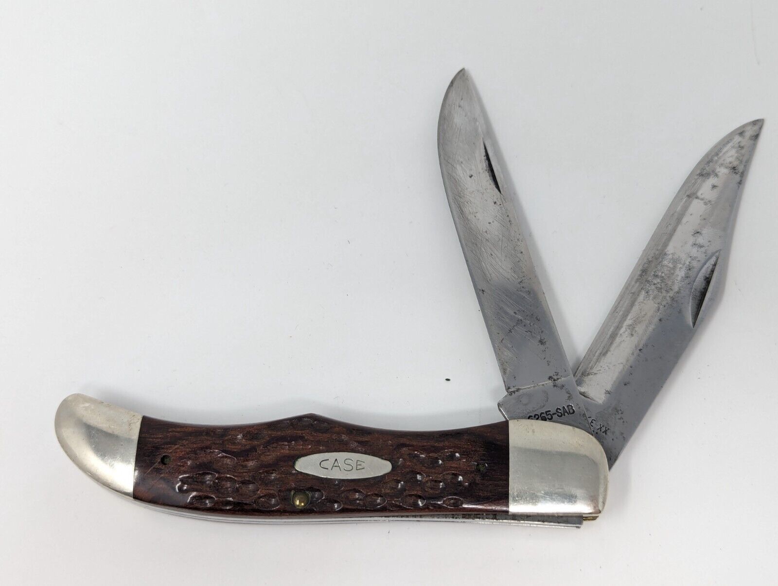 Case XX USA 6265 SAB 1984 6 DOT Vintage Large Folding Pocket Knife Bone Hunter