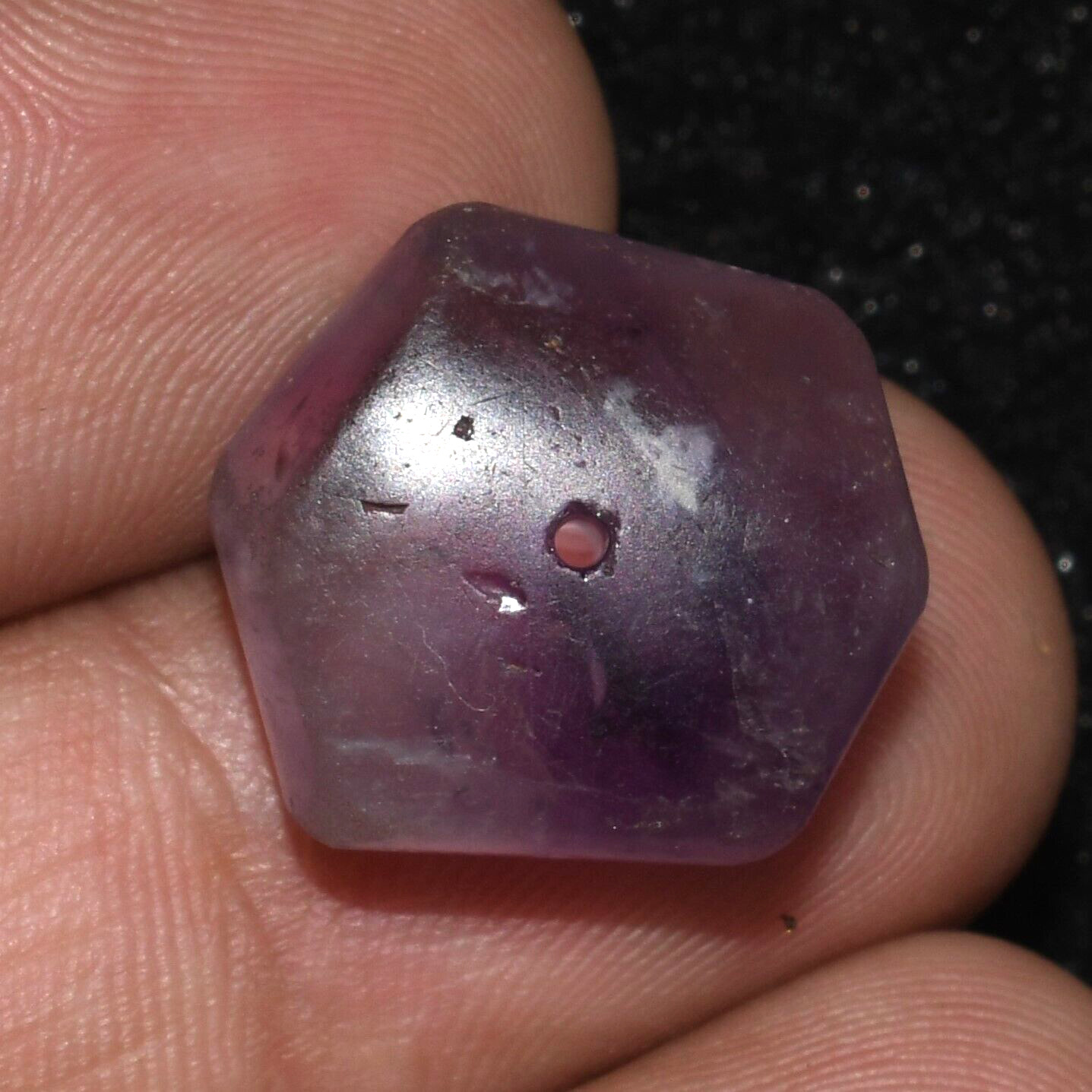 Genuine Ancient Amethyst Crystal Bead with Beautiful Color Circa 1st-2nd Century
