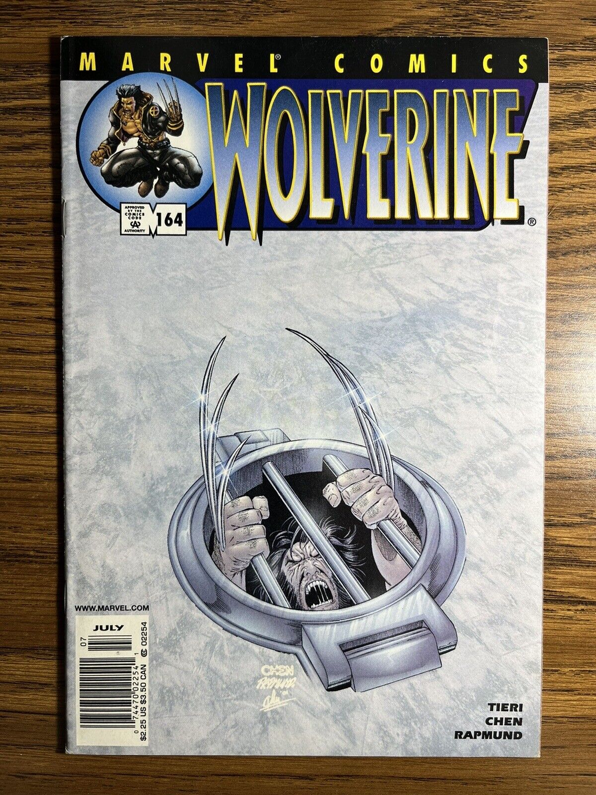 WOLVERINE 164 RARE NEWSSTAND VARIANT SEAN CHEN COVER MARVEL COMICS 2001