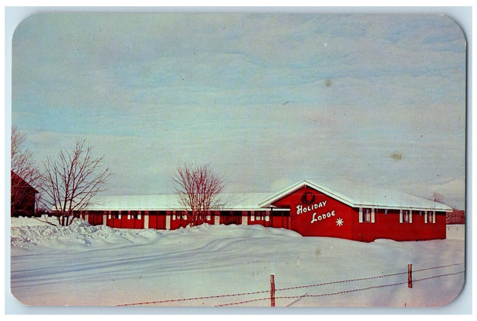 c1960's Winter Scene Holiday Lodge Turin New York NY Vintage Postcard