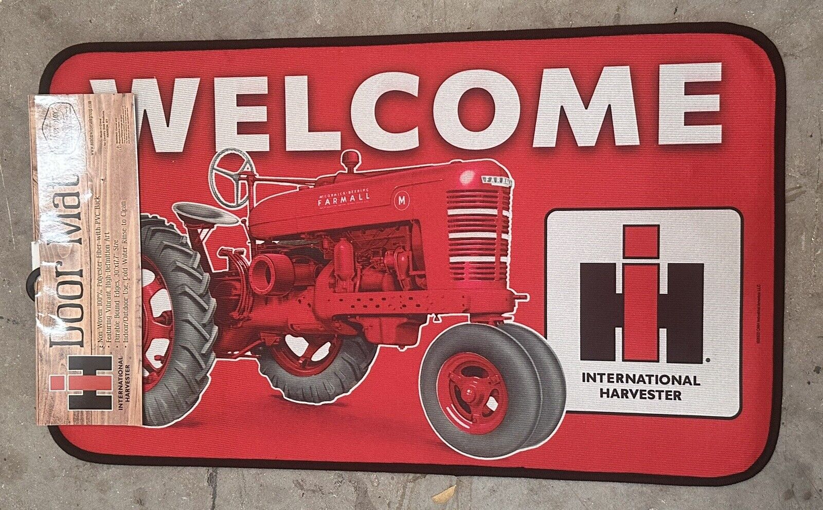 McCormick-Deering Farmall M Tractor Welcome Door Mat - International Harvester