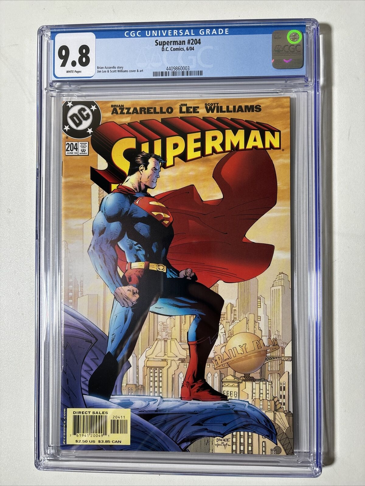 Superman 204 CGC 9.8 White Pages Jim Lee Brian Azzarello Superboy Supergirl 