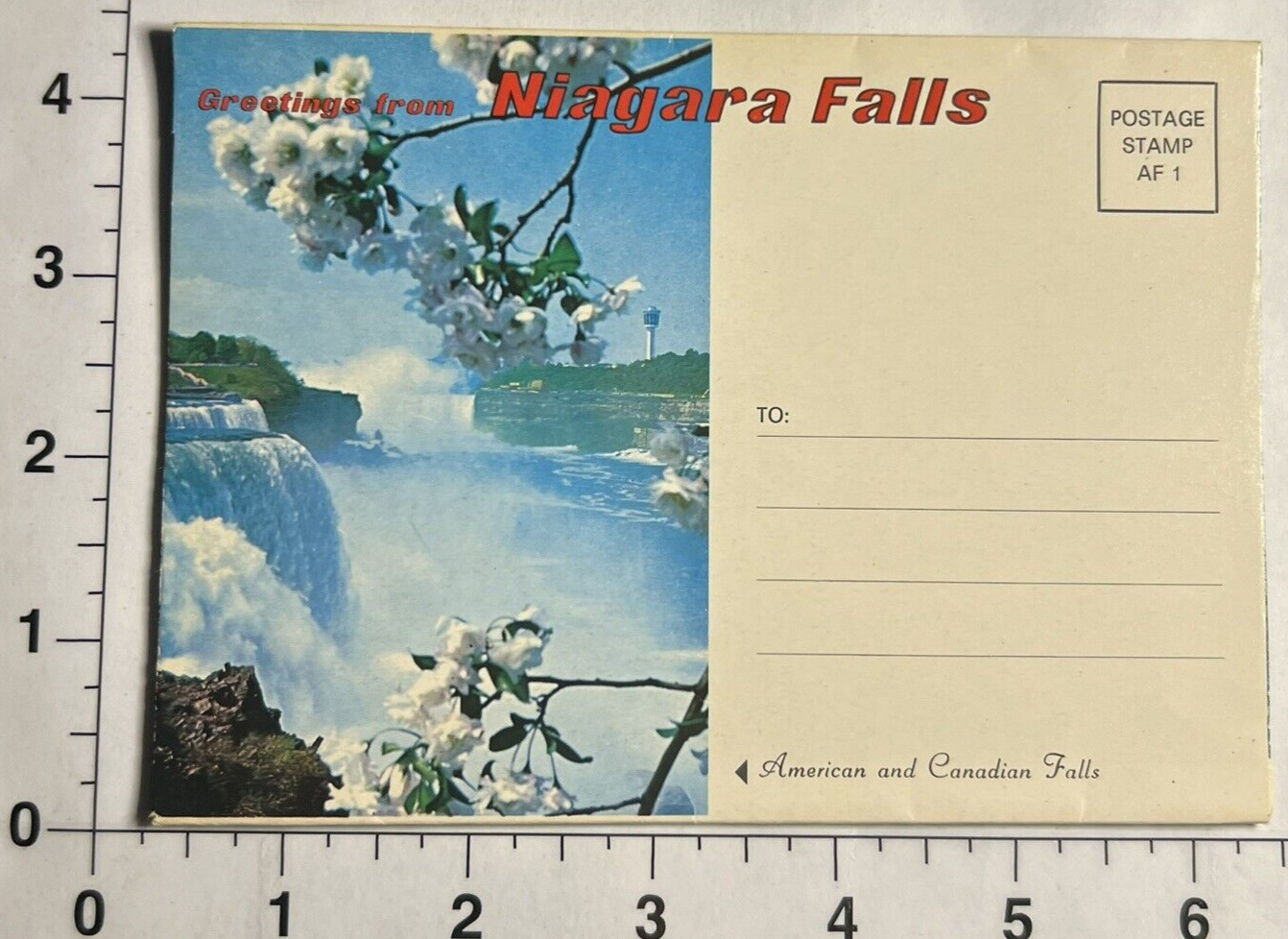 Vintage Souvenir Folder Postcard Greetings from Niagara Falls c1970