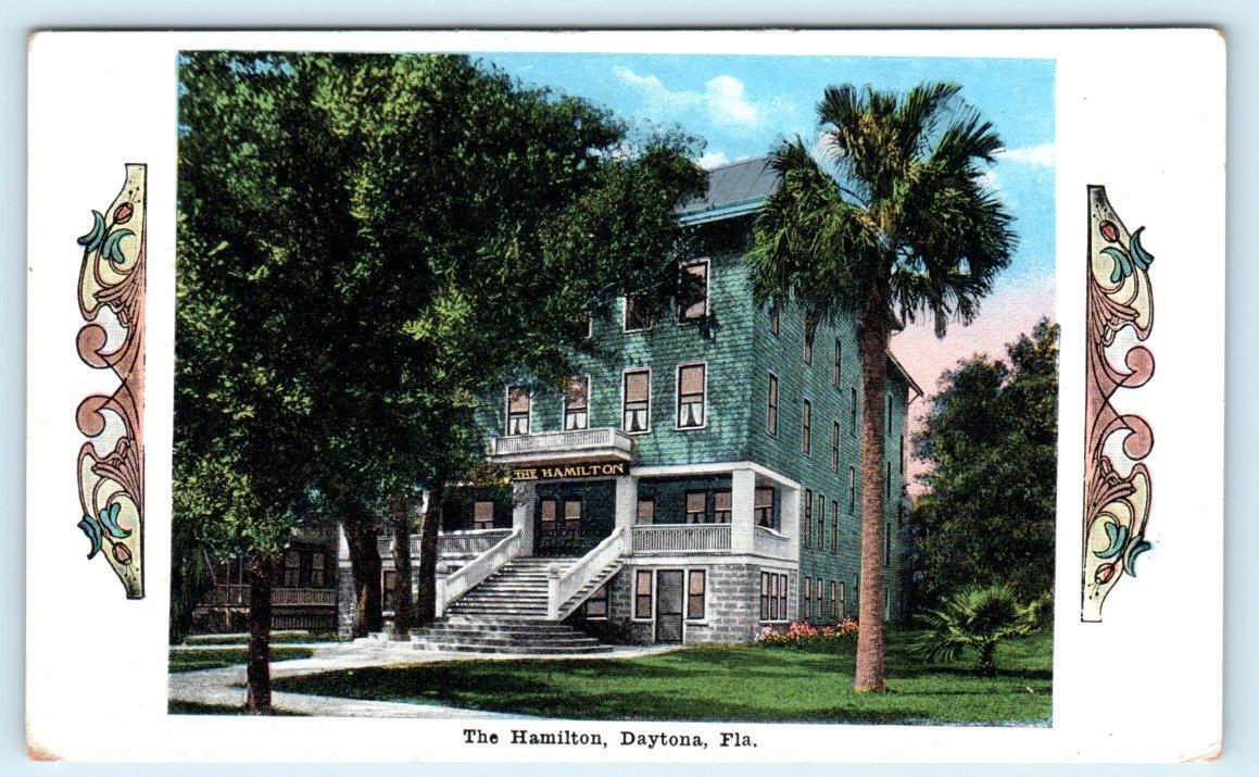DAYTONA, Florida FL ~ Roadside THE HAMILTON Hotel c1920s I.M. Mabbette Postcard