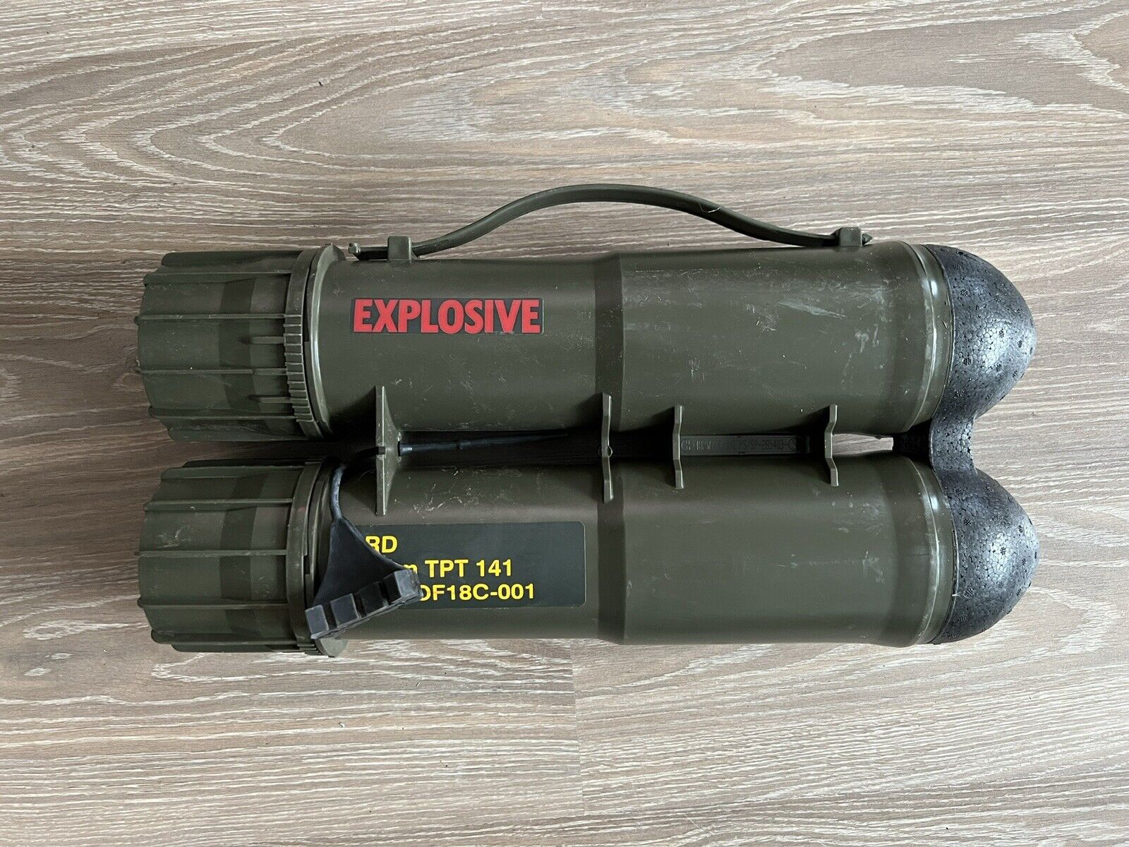 The Carl Gustaf 8.4 cm recoilless rifle Round Container 84mm TPT 141 SN/11