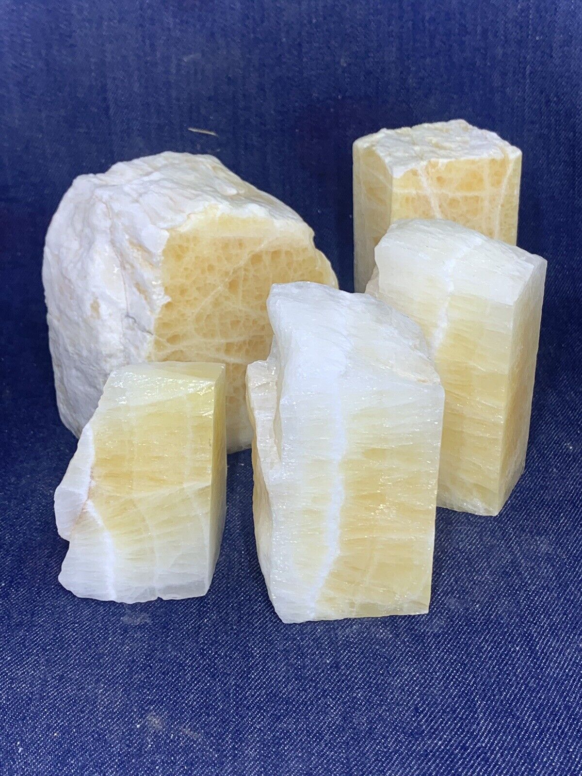 5 Honeycomb Calcite Display Pieces ( Utah’s State Stone )6.8 Lbs. Total