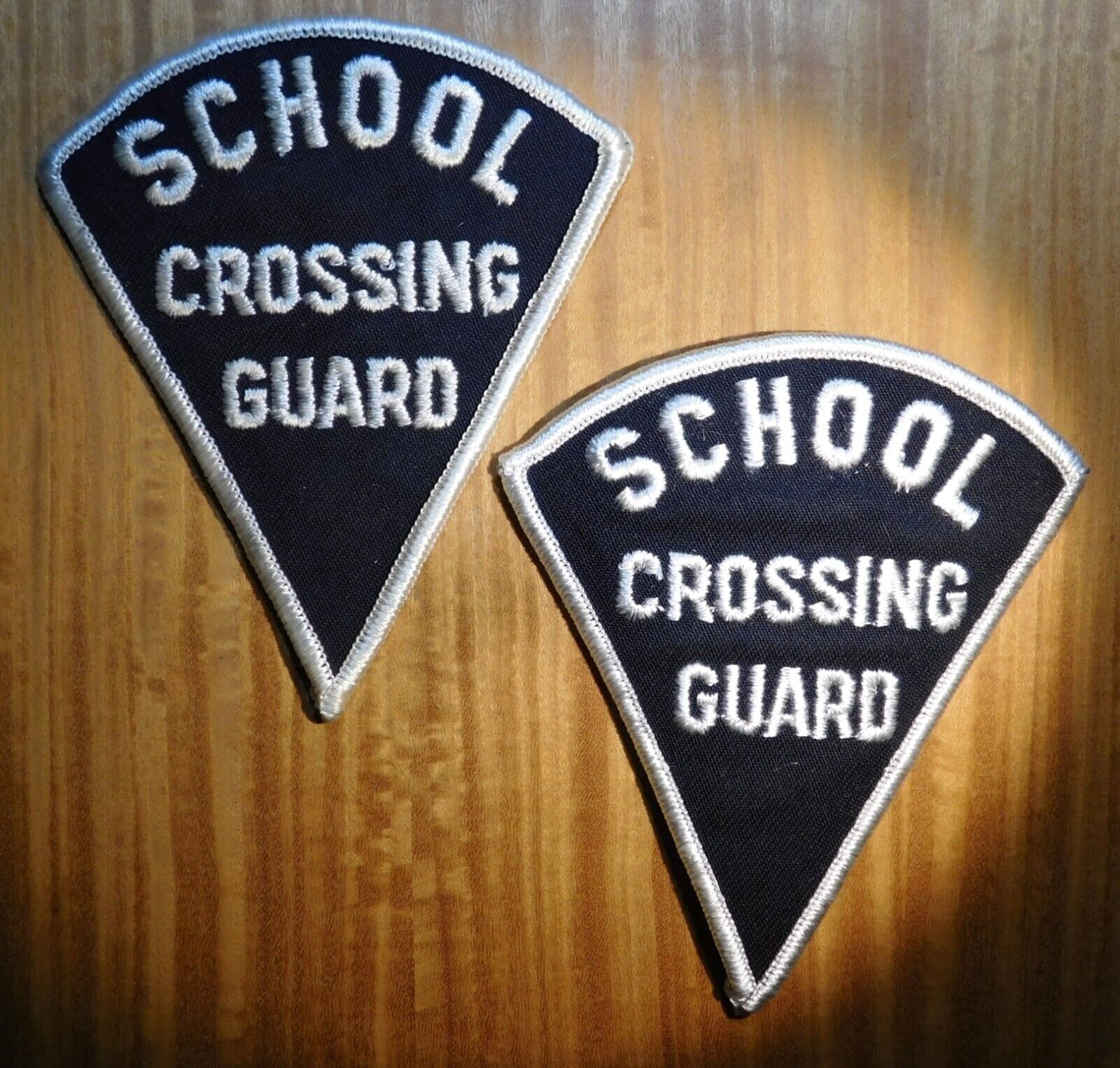 GEMSCO NOS Vintage Patch 1 PAIR - SCHOOL CROSSING GUARD - Original 1990 MINT