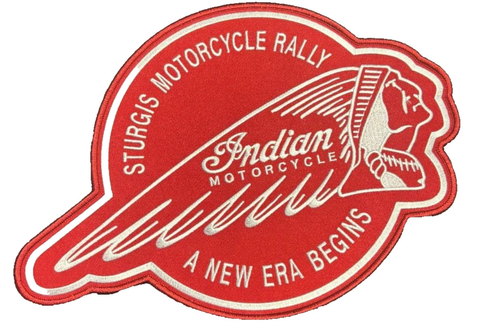 Sturgis Motorcycle Rally Indian Motorcycle Large Back Patch 11 Inch