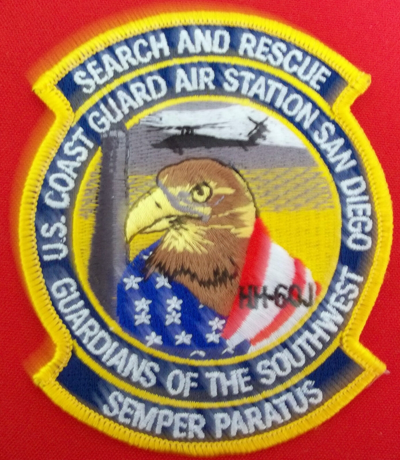United States Coast Guard patch San diego CA AS Guardians the SW 4X3-1/4 #7395