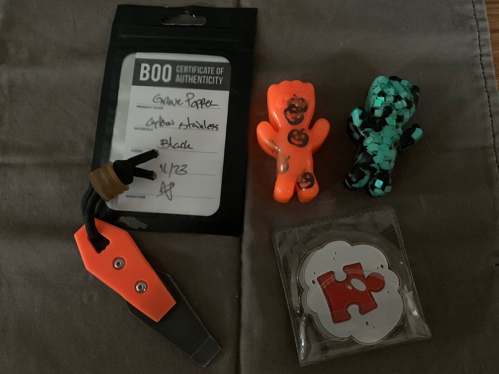 edc boo grave popper + Sour Patch Resin + Breakfast Club Coin Lot
