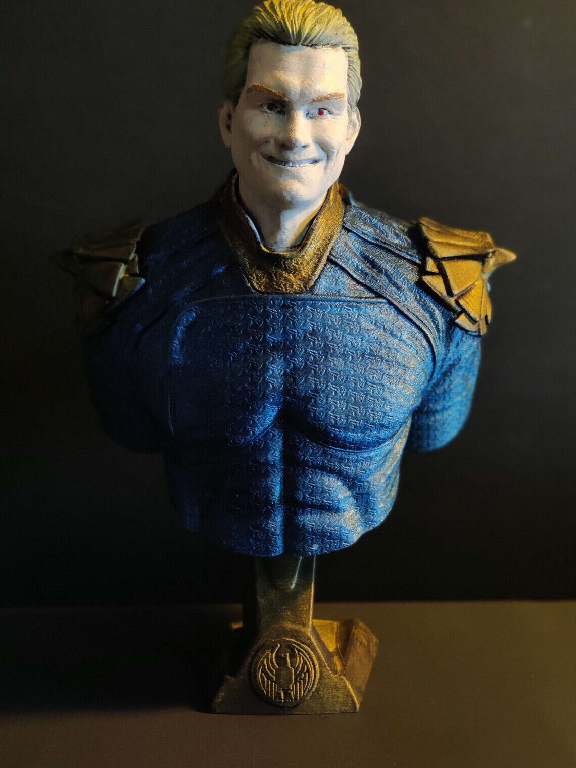 Homelander Statue - The Boys - Full Color Hand Painted 3D Printed Bust - 12in 