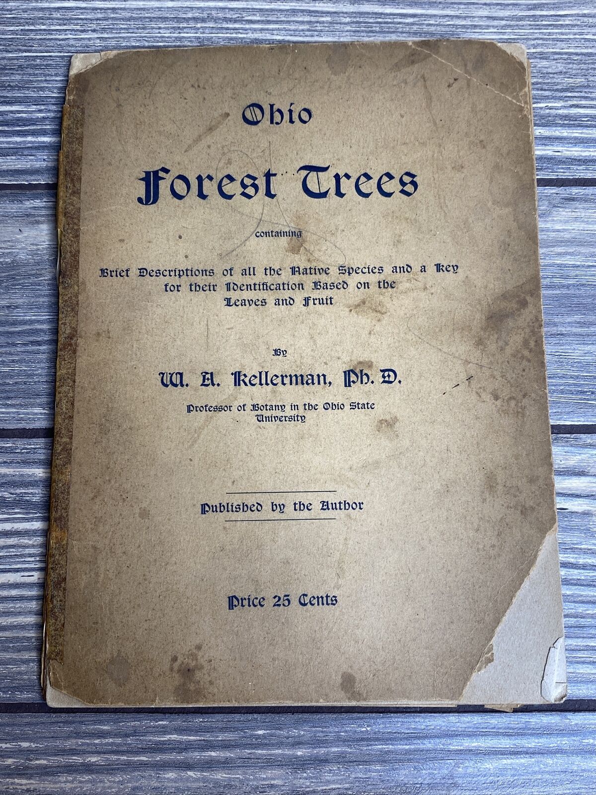 Vintage Ohio Forest Trees WA Kellerman PHD Osu Paperback Book
