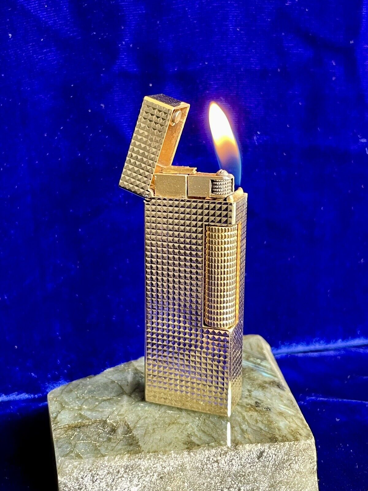 Dunhill Lighter Gold Vintage Full Working Mint Condition 1 Year Warranty