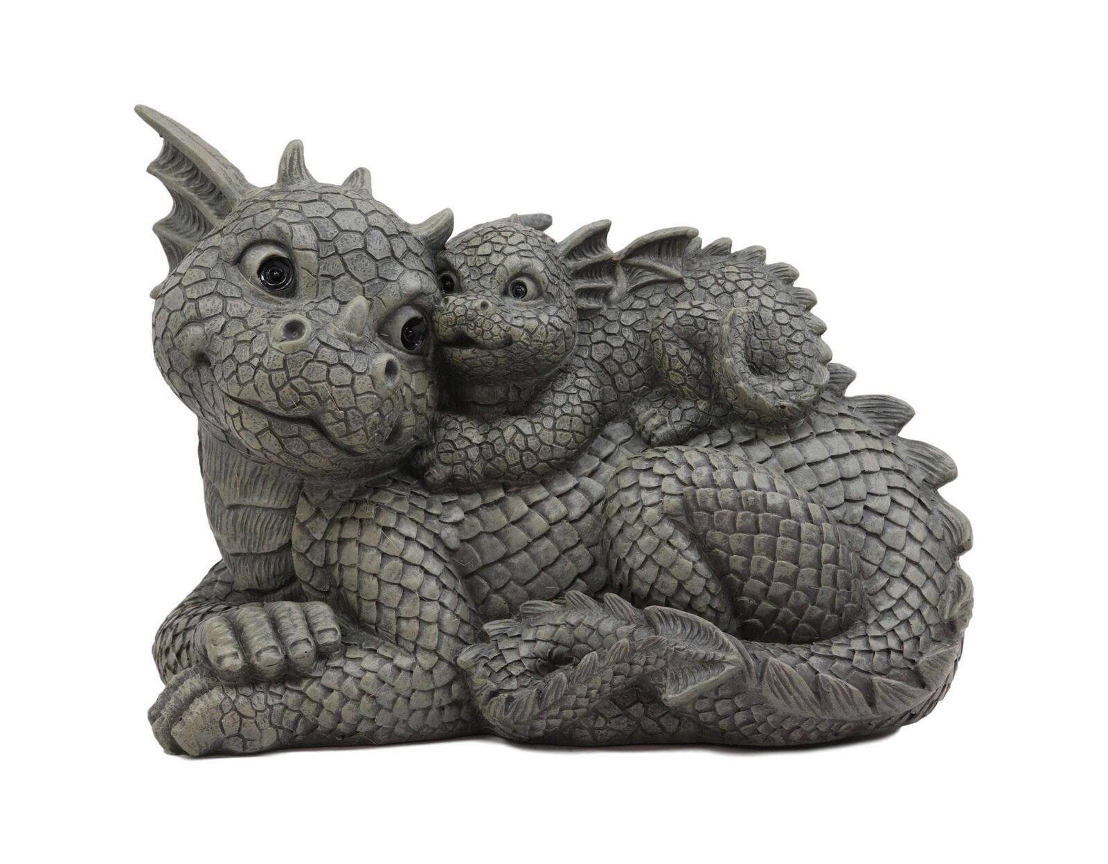 Ebros Whimsical Piggyback Dragon Family Statue 10.25